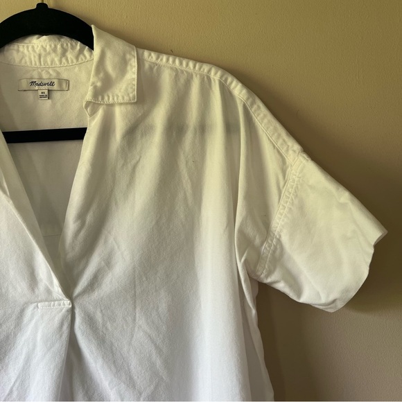Madewell Courier Button-Back Top in Pure White Women's XS - Picture 5 of 12
